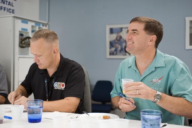 NASA image: STS-335 food tasting in the JSC Food Lab