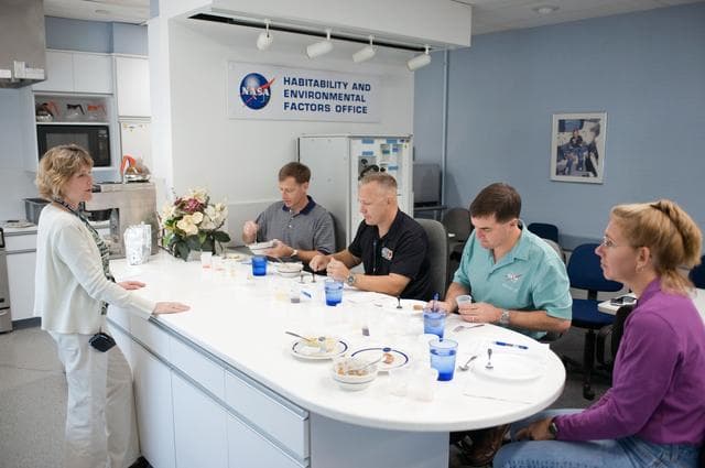 NASA image: STS-335 food tasting in the JSC Food Lab