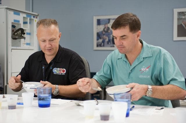 NASA image: STS-335 food tasting in the JSC Food Lab