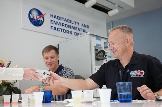 NASA image: STS-335 food tasting in the JSC Food Lab