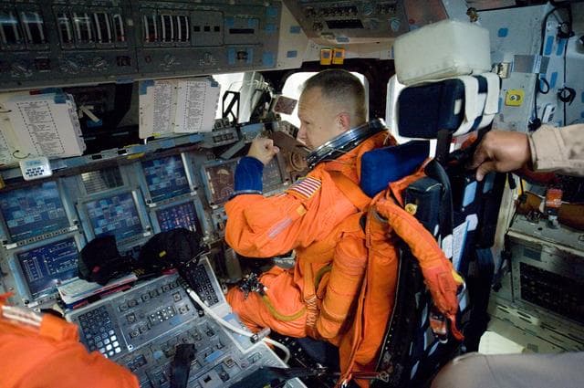 NASA image: STS-335 crew and training team during Bailout training