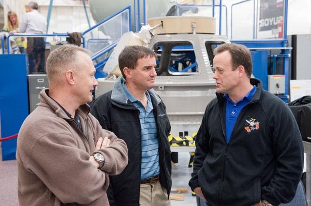 NASA image: Expedition 27, Expedition 28 and STS-135 during joint ISS/STS Emergency Scenarios training.    