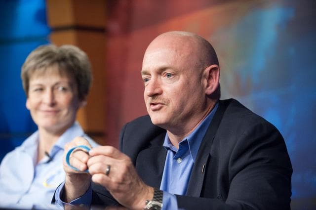 NASA image: STS-134 press conference with Mark Kelly
