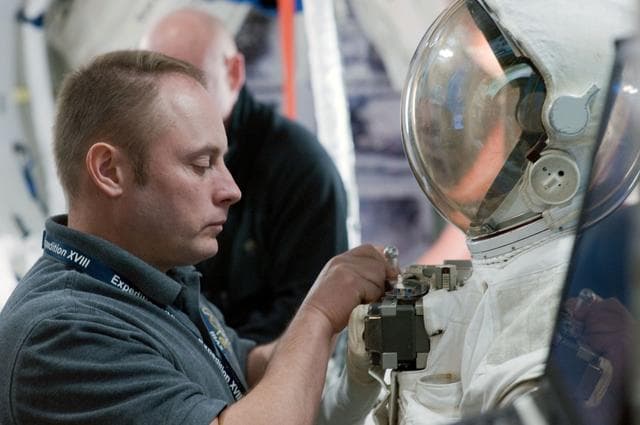 NASA image: STS-134 crew commander Mark Kelly and some of his crew