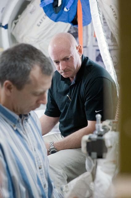 NASA image: STS-134 crew commander Mark Kelly and some of his crew