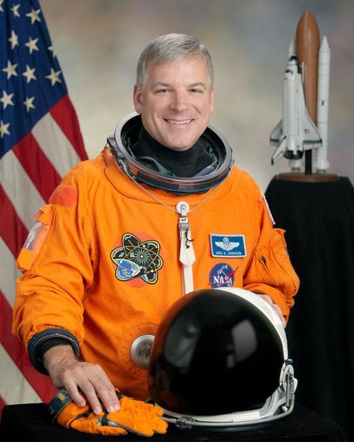 NASA image: Official Astronaut Portrait of Greg Johnson in ACES suit