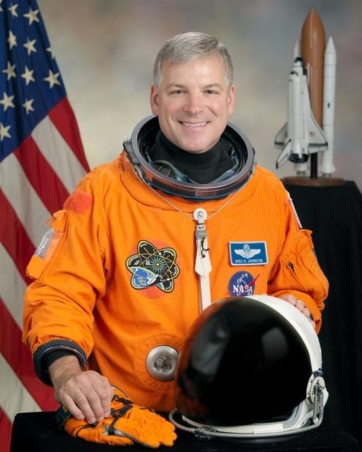 NASA image: Official Astronaut Portrait of Greg Johnson in ACES suit