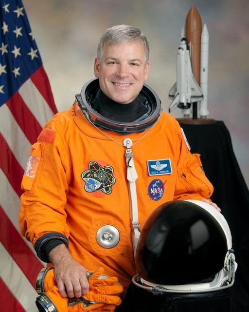 NASA image: Official Astronaut Portrait of Greg Johnson in ACES suit