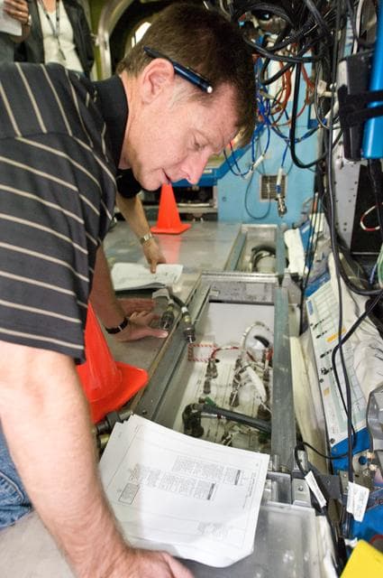 NASA image: STS-135 crew during Space Station Mockup Training 