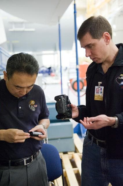 NASA image: Expedition 28/29 crew members during Docking Timeline Training.    