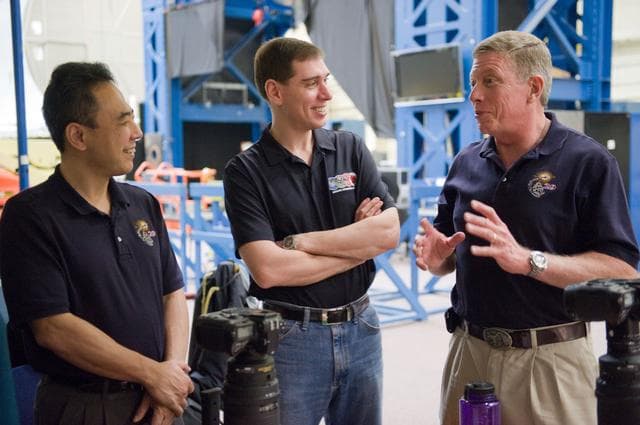 NASA image: Expedition 28/29 crew members during Docking Timeline Training.    