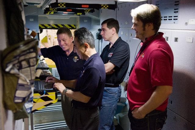 NASA image: Expedition 28/29 crew members during Docking Timeline Training.    
