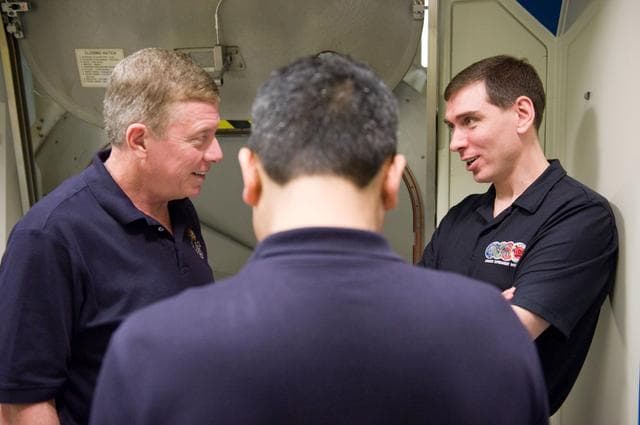 NASA image: Expedition 28/29 crew members during Docking Timeline Training.    