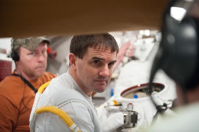 NASA image: SSATA Crew Training and EMU Verification for STS-135 astronaut Rex Walheim    