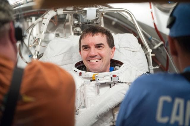 NASA image: SSATA Crew Training and EMU Verification for STS-135 astronaut Rex Walheim    