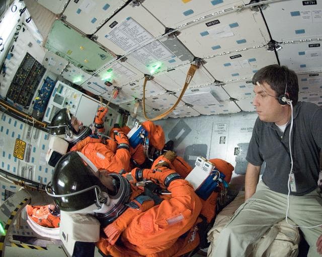 NASA image: STS-134 crew during CCTII Prelaunch Ingress/Egress 91020 training     