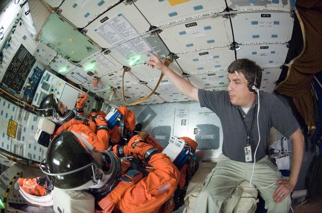 NASA image: STS-134 crew during CCTII Prelaunch Ingress/Egress 91020 training     