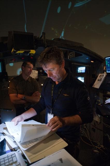 NASA image: STS-134 crew during PDRS PRF ADV (AMS) traiining
