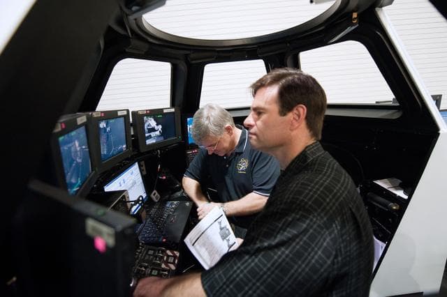 NASA image: STS-134 crew during PDRS PRF ADV (AMS) traiining