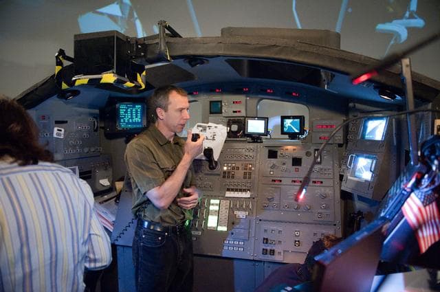 NASA image: STS-134 crew during PDRS PRF ADV (AMS) traiining