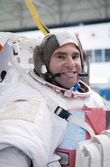 NASA image: STS-134 crew members Michael Fincke and Greg Chamitoff during their final EVA4 training run at the NBL. 