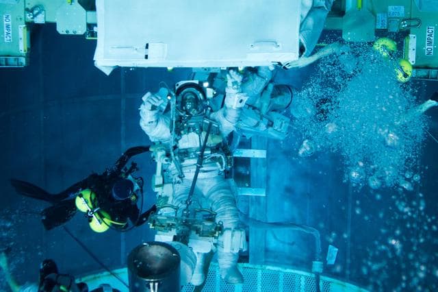 NASA image: STS_135_NBL