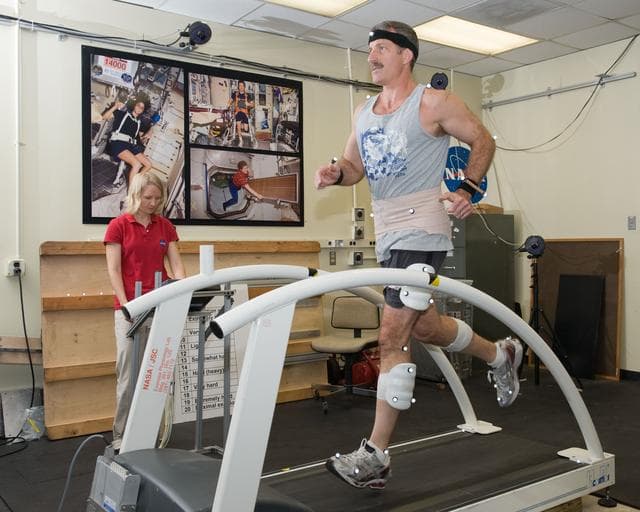 NASA image: Treadmill Kinematics Baseline Data Collection
