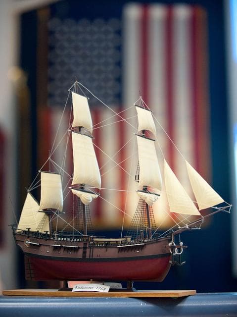 NASA image: Model of Endeavor sailing ship in WFCR during STS-134