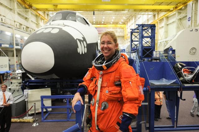 NASA image: STS-135 crew and training team during CCT-II PRL Ingress/Egress training. 