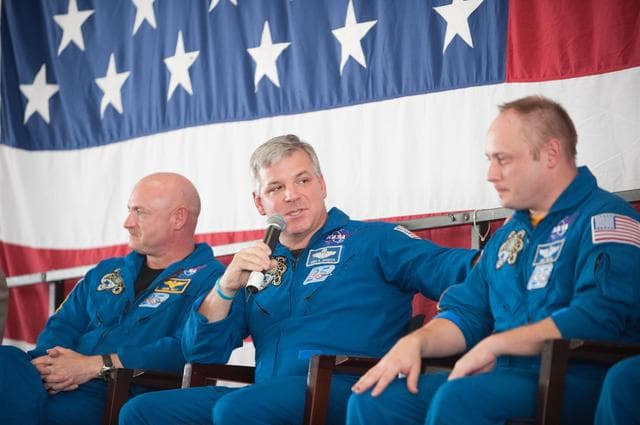 NASA image: STS-134 Crew Return, Ellington 990