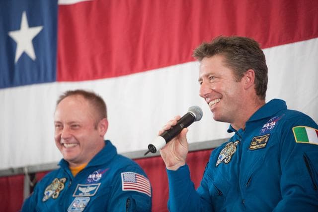NASA image: STS-134 Crew Return, Ellington 990