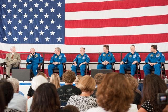 NASA image: STS-134 Crew Return, Ellington 990