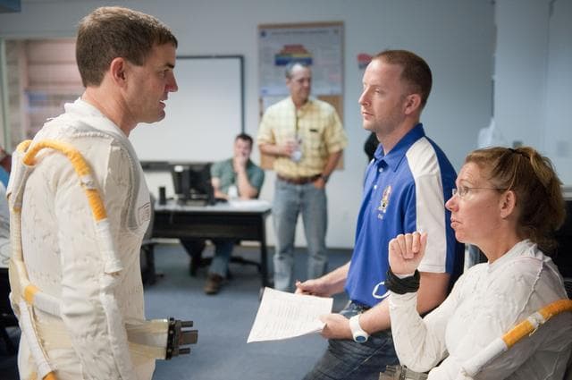 NASA image: Final space shuttle crew training session in the NBL