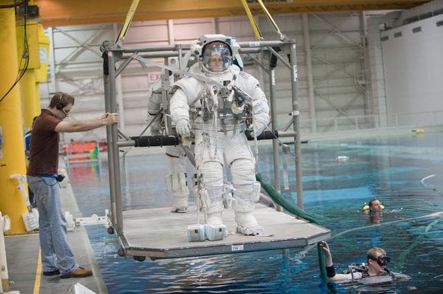 NASA image: Final space shuttle crew training session in the NBL