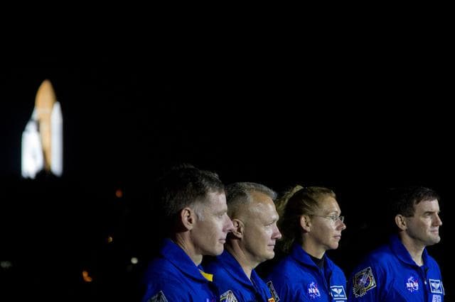 NASA image: STS_135_RollOut