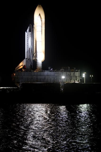 NASA image: STS_135_RollOut