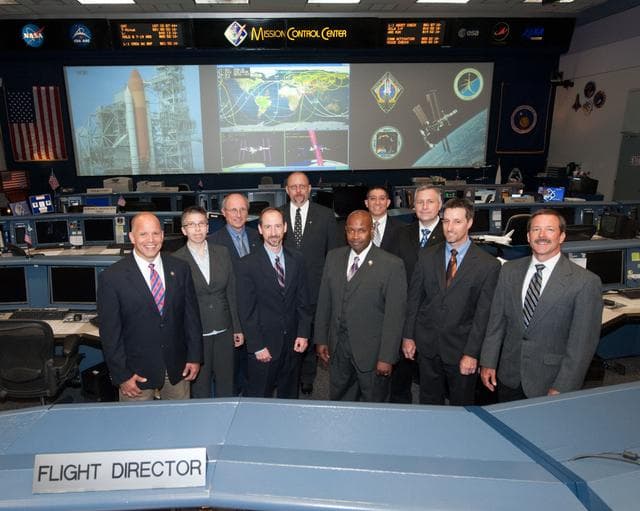 NASA image: STS-135 Flight Controllers on Console