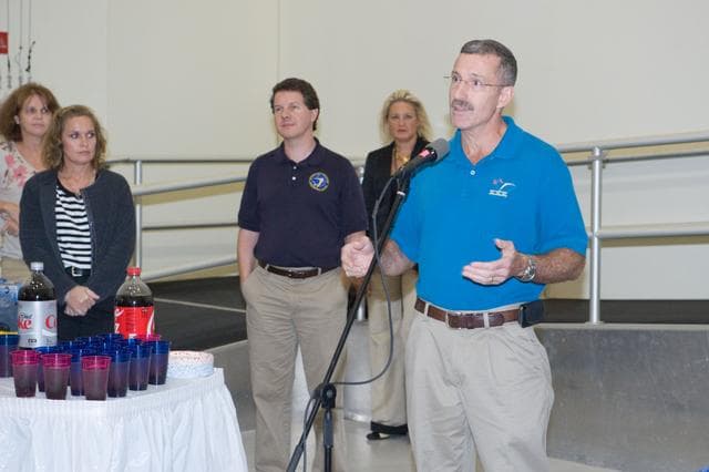 NASA image: Expedition 29/30 Cake Cutting Ceremony