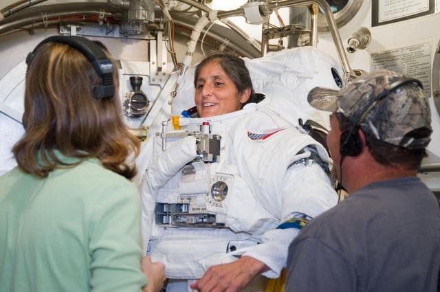 NASA image: Expedition 32 crew member Sunita Williams during her EMU Training and Certification