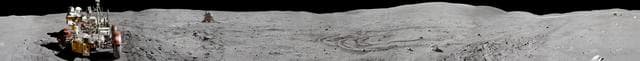 NASA image: jsc2011e118362 - Panorama view of Apollo 16 lunar surface photos of the Station 10 and Sample 381 Rock taken during the second moonwalk of the mission. The panoramas were built by combining Apollo 16 images starting with frame AS16-114-18450 thru end frame