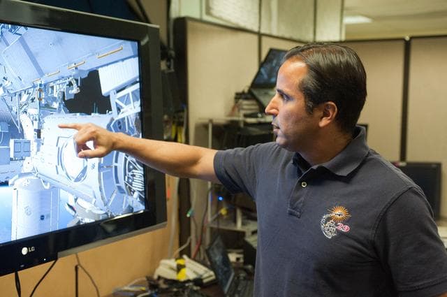 NASA image: ISS Expedition 31 crew member Joe Acaba during training in VR Lab.