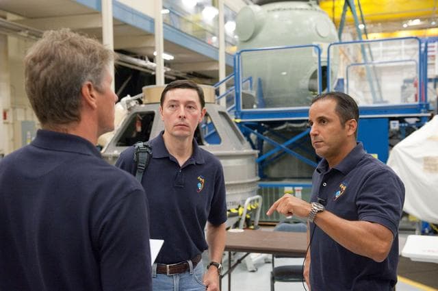 NASA image: Expedition 31/32 crew - Padalka, Revin and Acaba - during some of their Emergency Scenarios training.