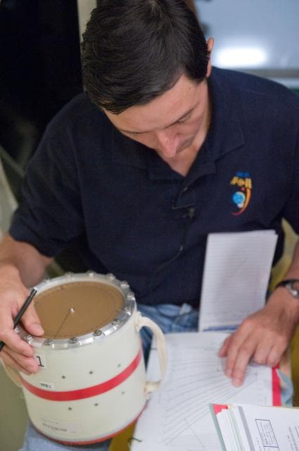 NASA image: Expedition 31/32 crew - Padalka, Revin and Acaba - during some of their Emergency Scenarios training.