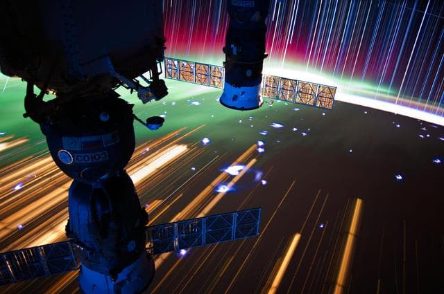 NASA image: Expedition 31 star trail composite