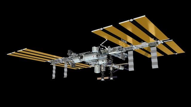 NASA image: Computer-generated artists rendering of the International Space Station