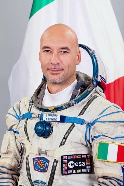 NASA image: Official portrait of European Space Agency astronaut Luca Parmitano in Russian Sokol suit