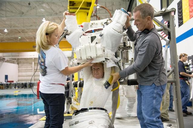 NASA image: EVA Skills training in the NBL