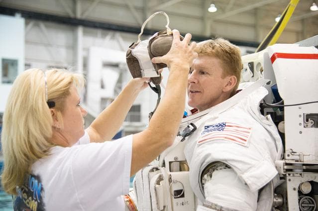 NASA image: EVA Skills training in the NBL