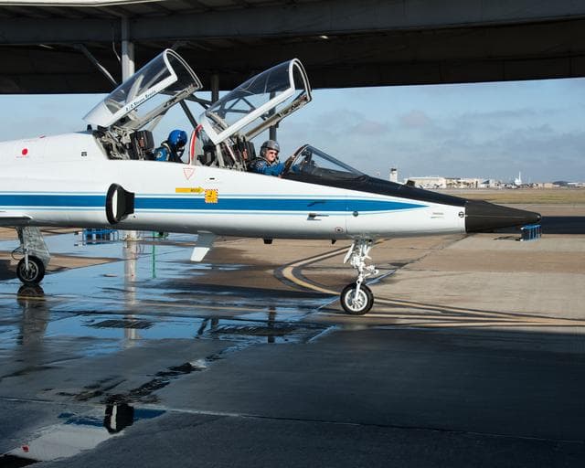 NASA image: Scott Kelly during T-38 flight prep