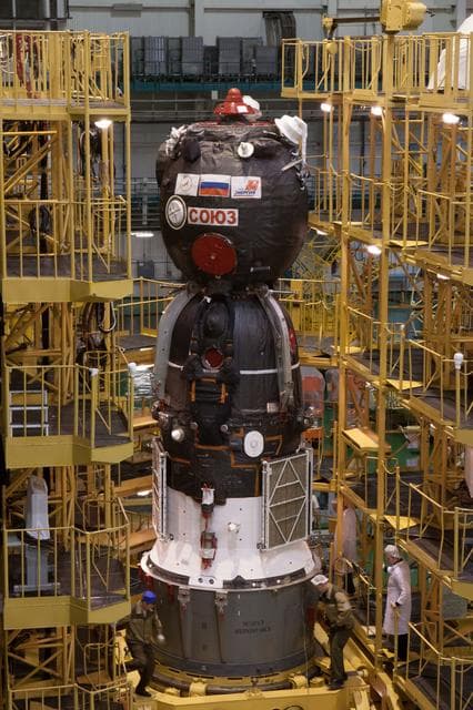 NASA image: Soyuz TMA-08M at Baikonur